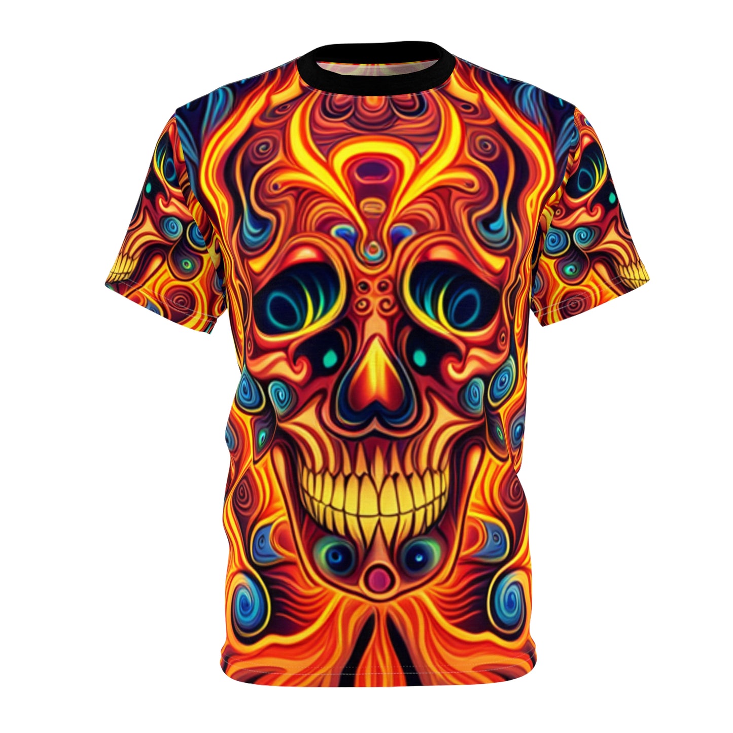 Trippy Firery Skull T-Shirt
